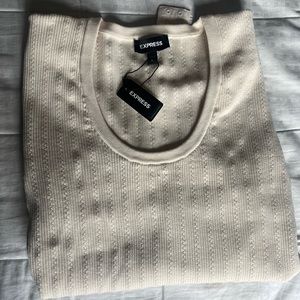 EXPRESS SCOOP NECK LONG SLEEVE SWEATER THING BODYSUIT SIZE XL